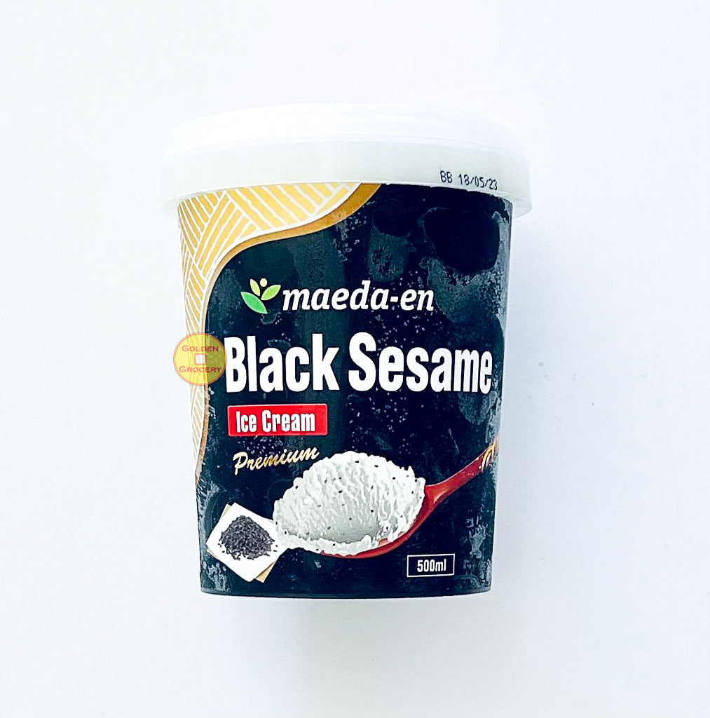 Maeda En Black Sesame Ice Cream 500ml - goldengrocery