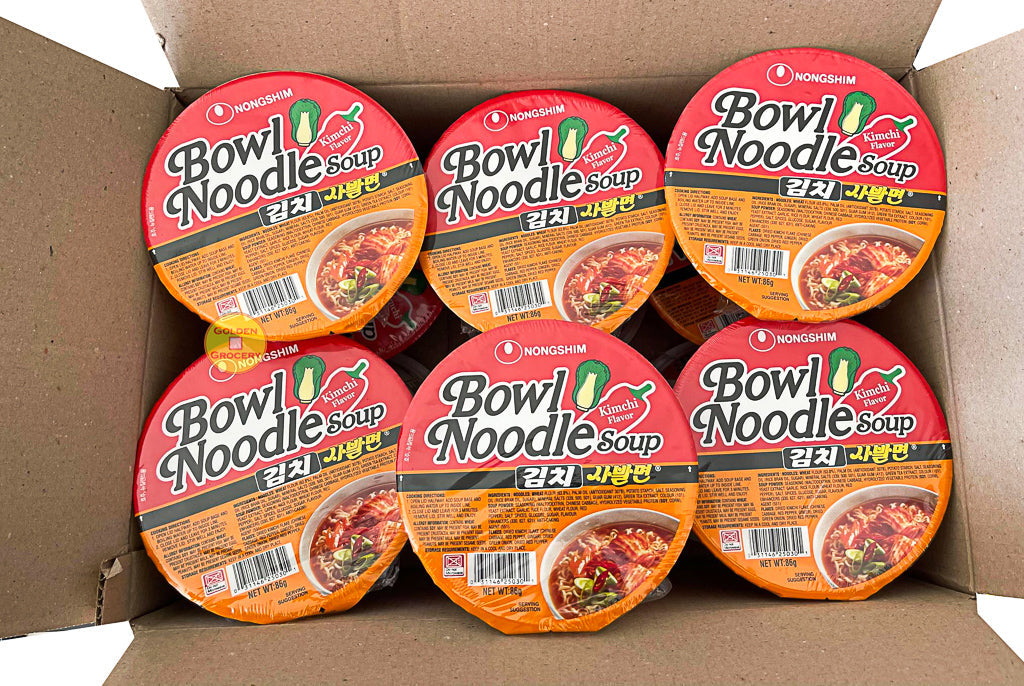 Nongshim Kimchi Bowl Noodle Box - 6pk - goldengrocery
