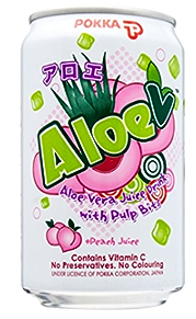 POKKA Aloe Vera Peach 300ml 24pack - goldengrocery