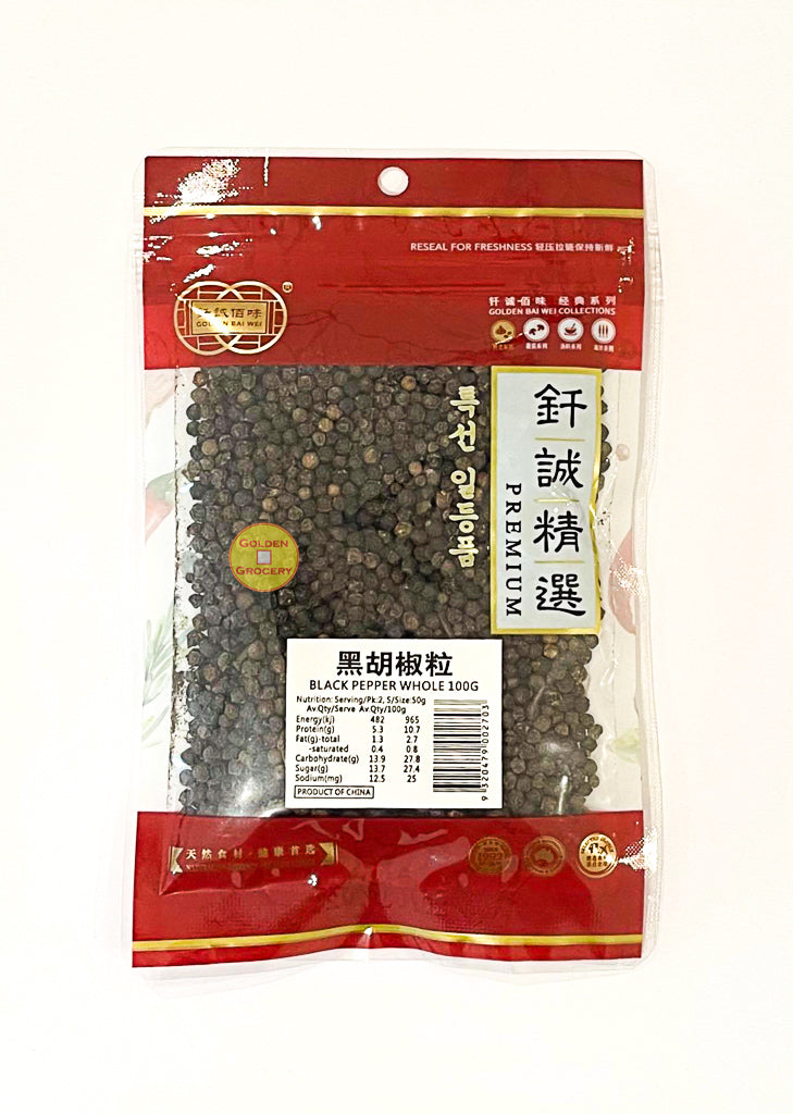 Black Pepper Whole 100g - goldengrocery