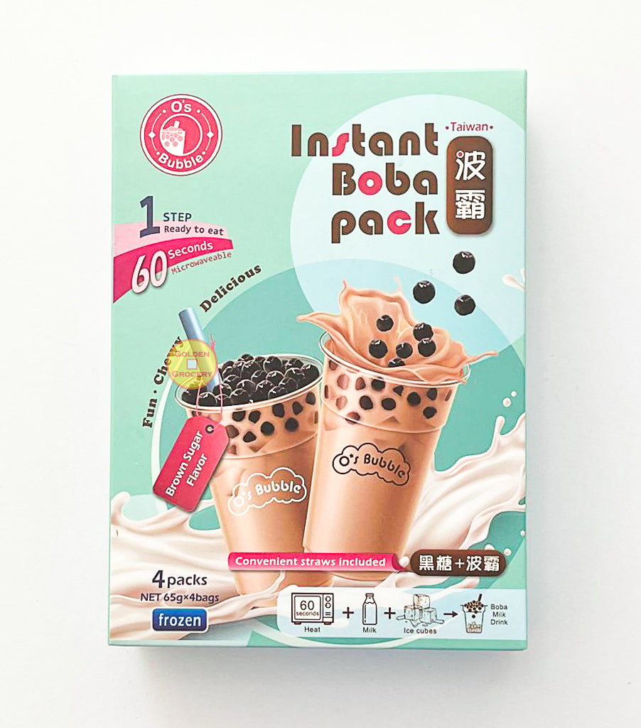 O's Bubble Frozen Instant Boba Pack Brown Sugar 260g - goldengrocery