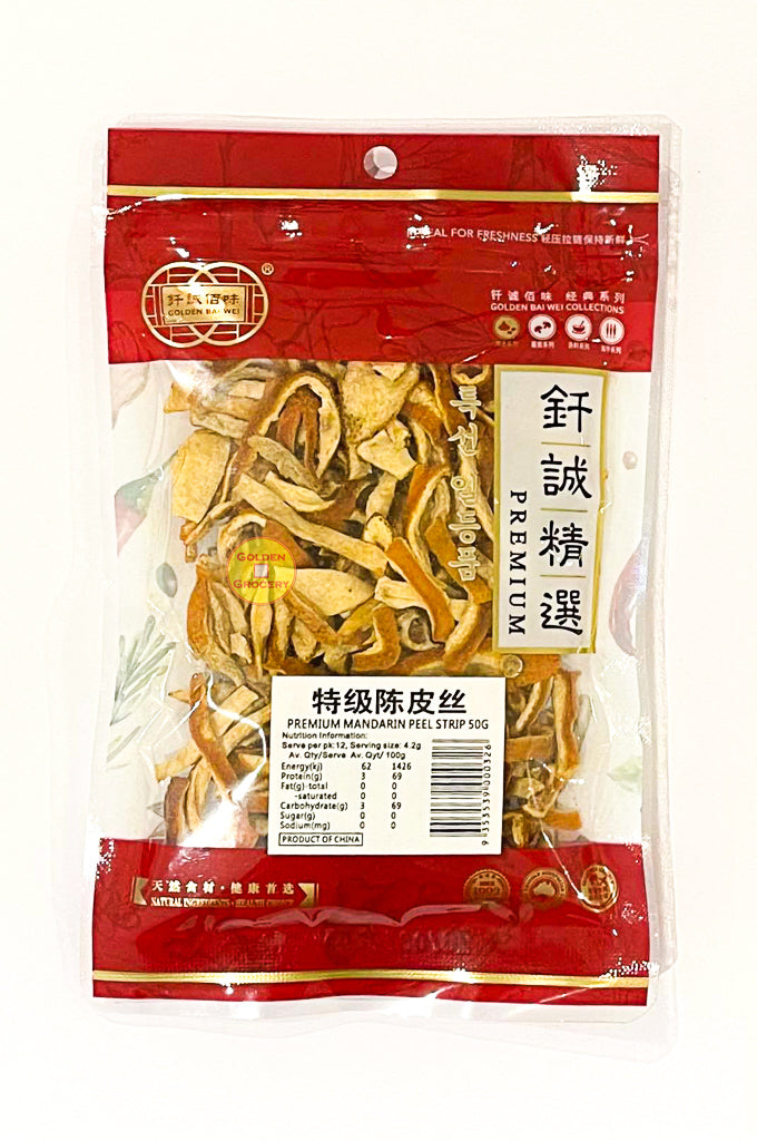 Mandarin Peel Strip 50g - goldengrocery