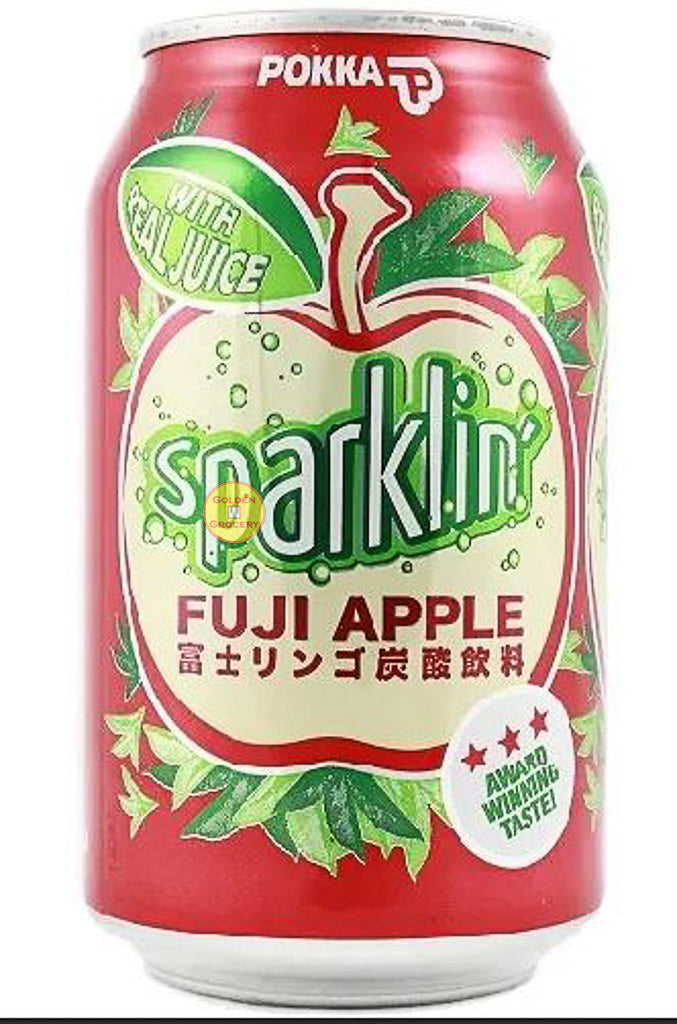 POKKA Fuji Apple Sparkling Can 325ml 24pack - goldengrocery