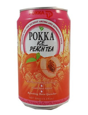 POKKA Peach Tea Can 340ml - goldengrocery