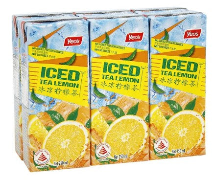 Yeos Iced Lemon Tea Drink 6pk 250ml - goldengrocery